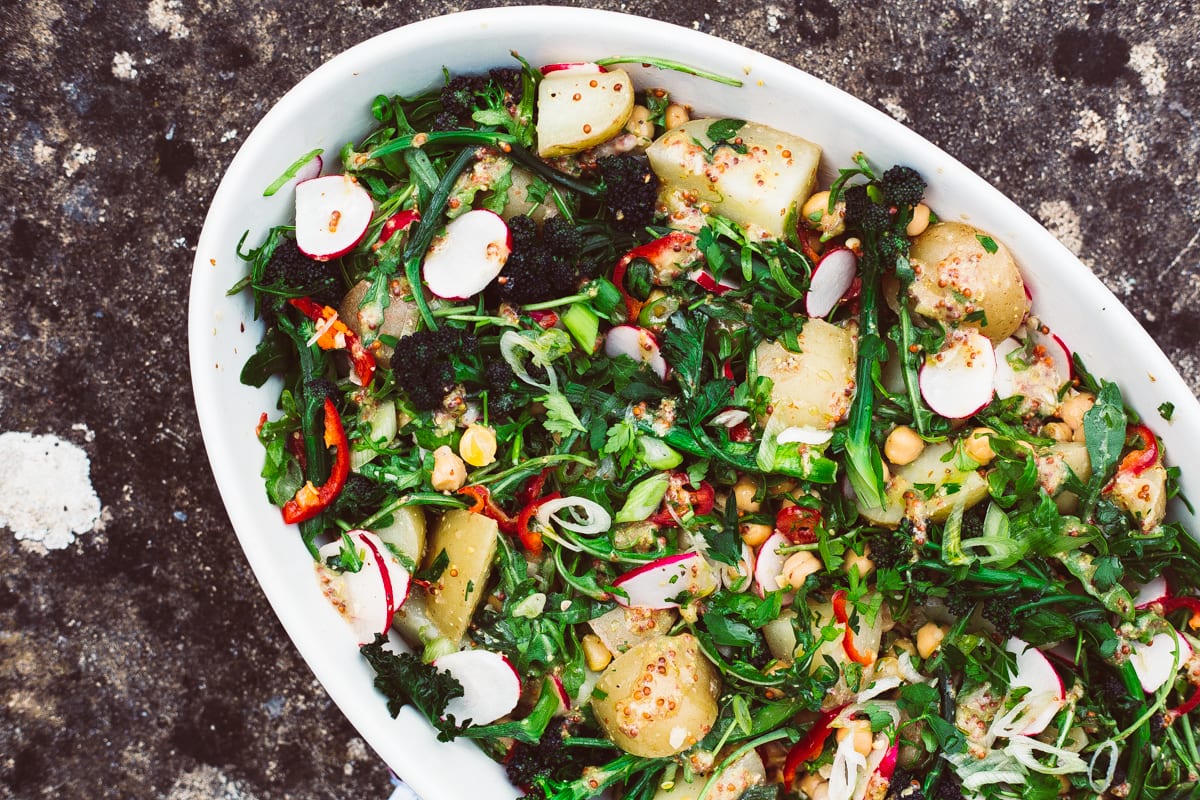 Mustardy Potato Salad With Rocket And Radish