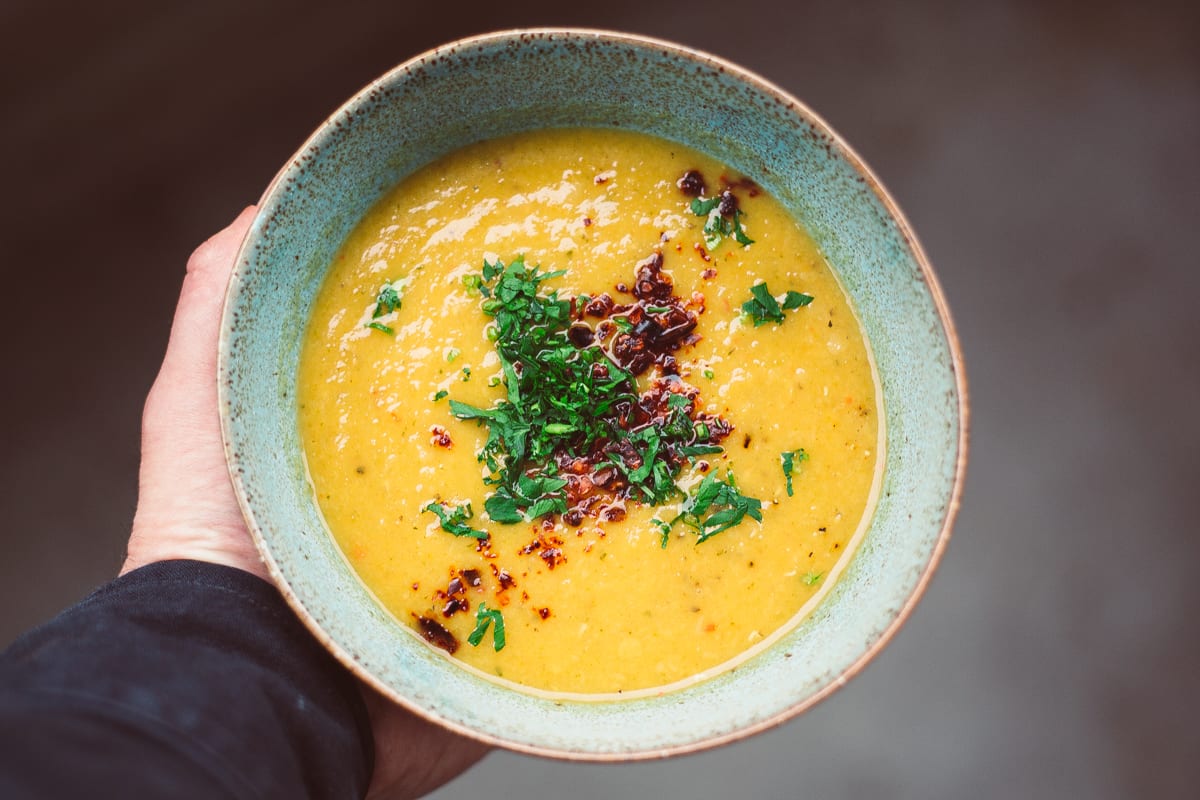 Spicy Red Lentil and Swede Soup