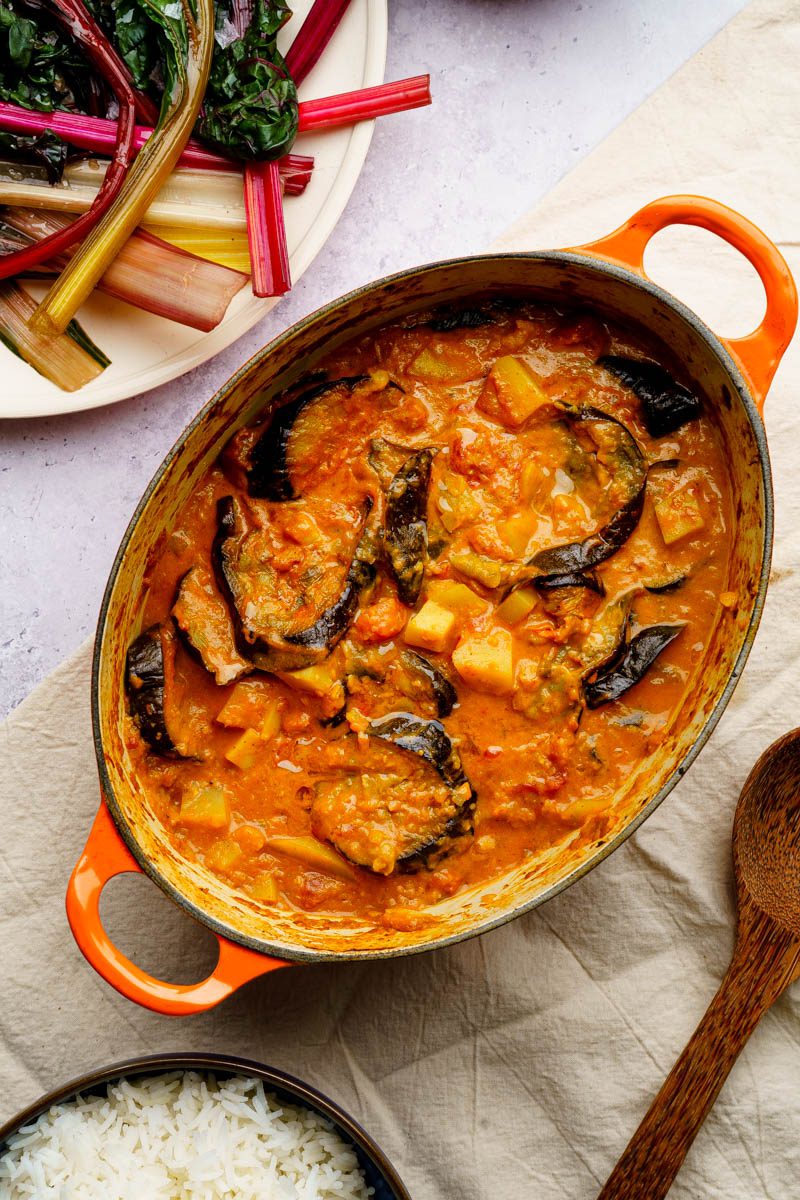 Roast Aubergine And Potato Curry