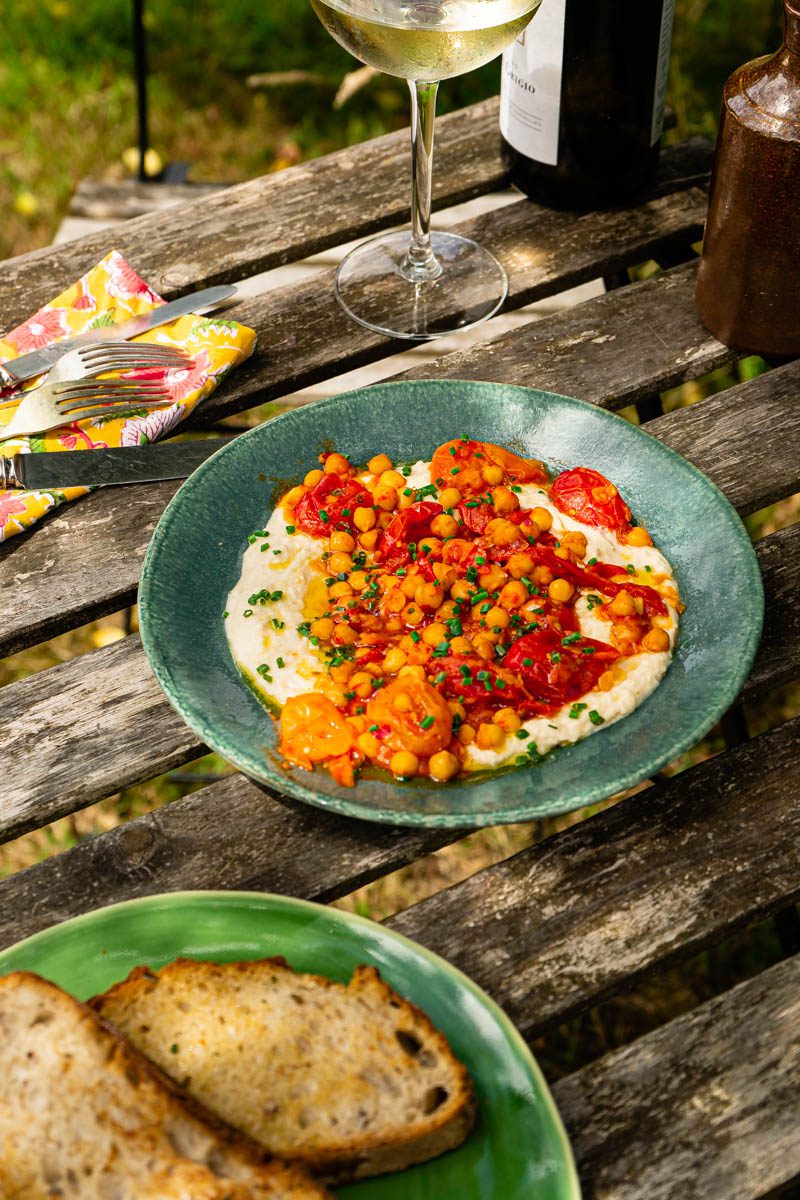 Braised Tomato & Spiced Chickpea Toast
